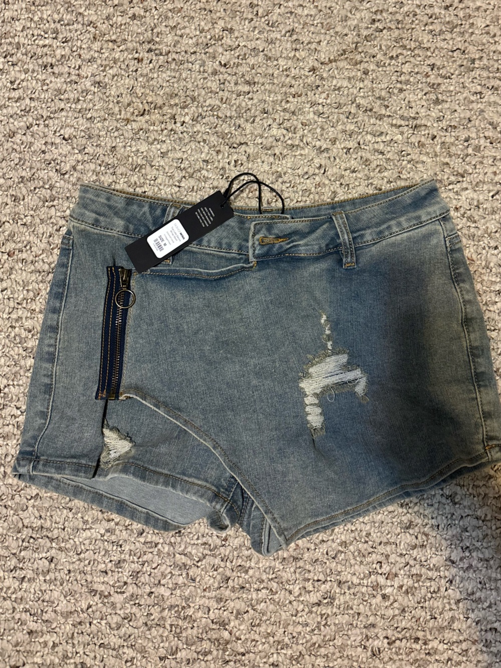 Fashion Nova  Distressed Blue Women's Denim Shorts  Size M